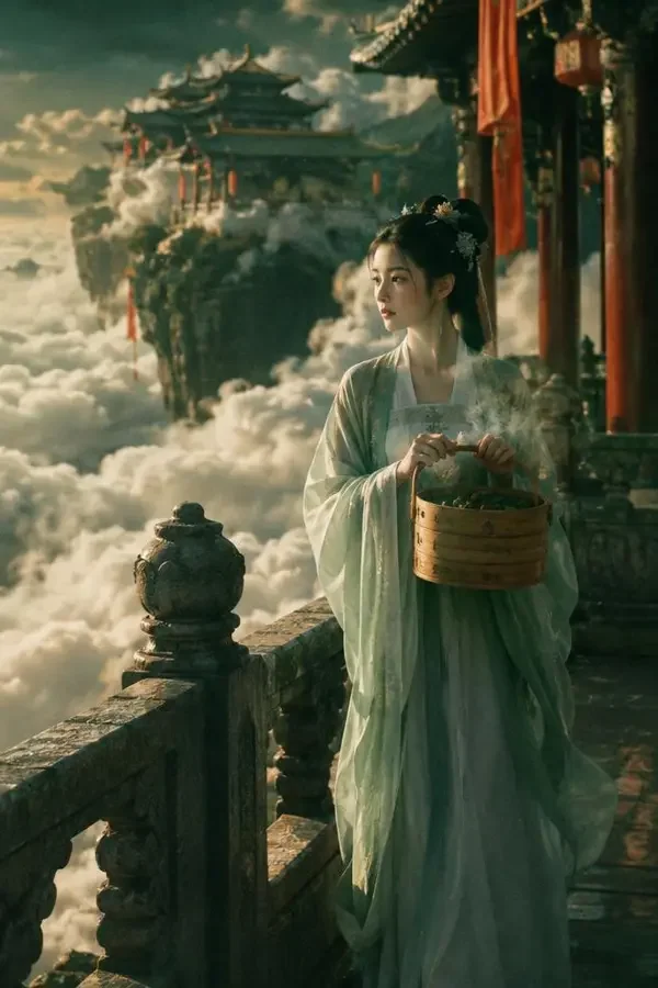 短剧网站收录的九重天的外卖员短剧封面，奇幻短剧题材